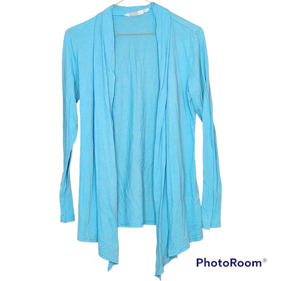 Athleta Woman’s Turquoise Blue Lightweight Open Front Cardigan Size Small - Picture 1 of 4